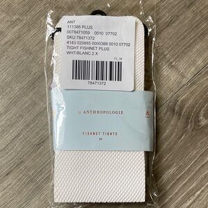 NWT Anthropologie Ivory Textured Tights